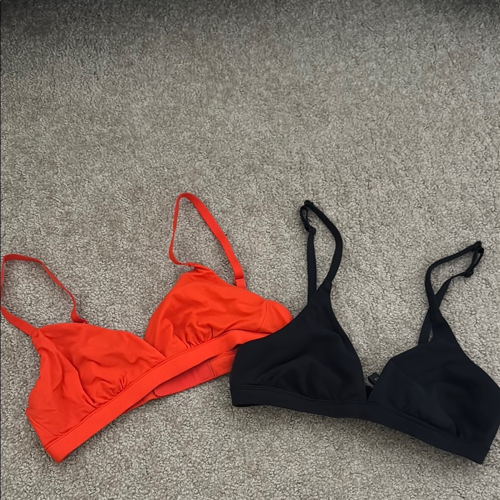 Skims Black and Orange Bralette Set